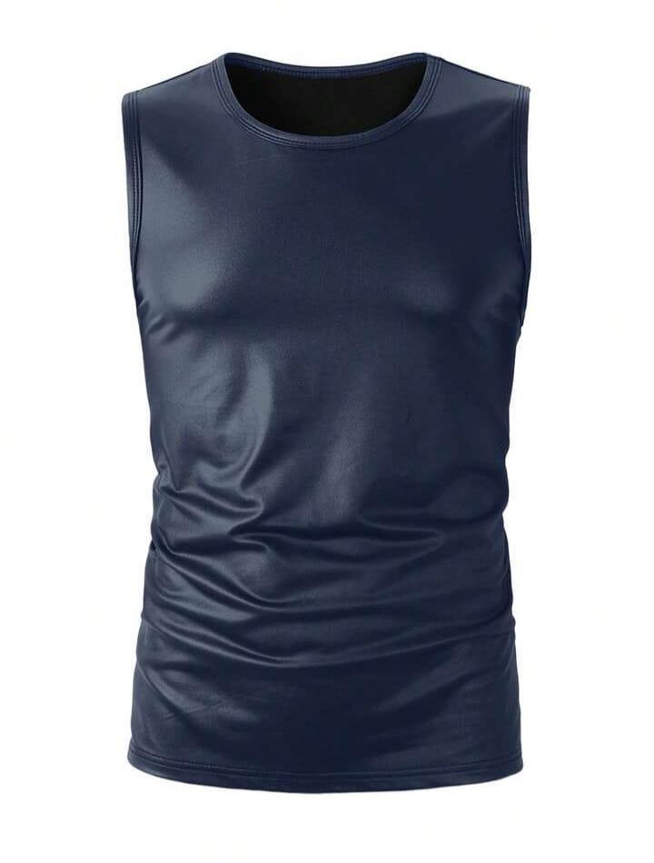Men's Solid Color V-Neck Sleeveless Casual Versatile Tank Top, Summer Men's